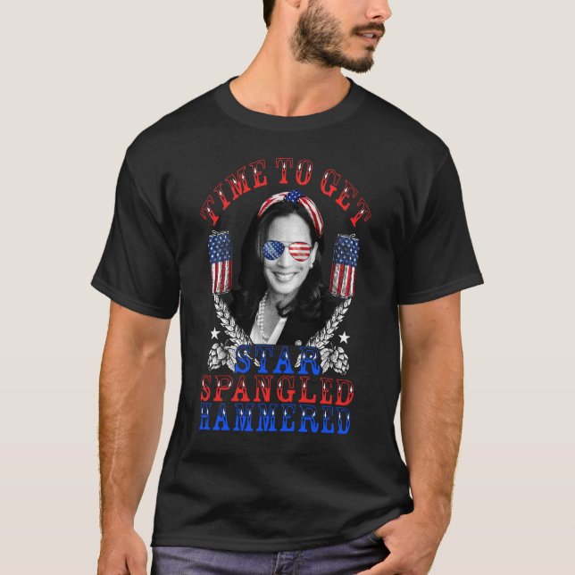 Camiseta Time To Get Star Spangled Hammered VP Harris (Anverso)