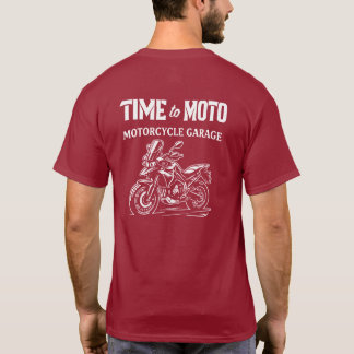 Camiseta Time to Moto Adventure Motorcycle Garage T-Shirt