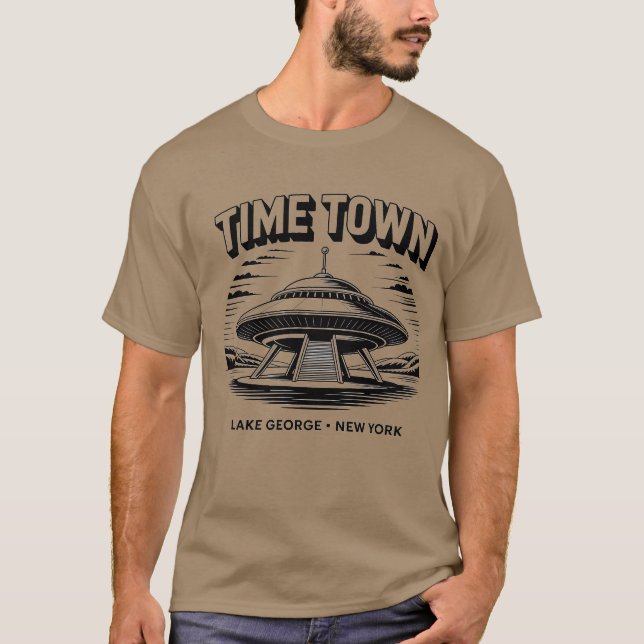 Camiseta Time Town Lake George, NY Retro 80 (Anverso)