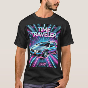 Camiseta Time Traveler Retro 80 - Auto futurista