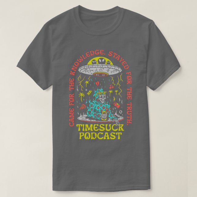 Camiseta Timesuck Podcast merch Knowledge Truth (Diseño del anverso)