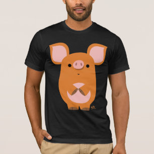Camiseta tímida del personalizado del cerdo del