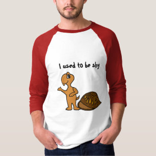 Camiseta tímida divertida de la tortuga AF