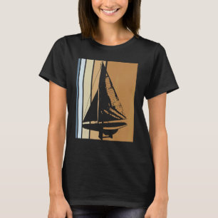 Camiseta Timonel de barco de vela retro barco catamarán yat