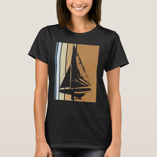 Camiseta Timonel Retro Barco De Vela Catamarán Yate Vela S (Anverso)