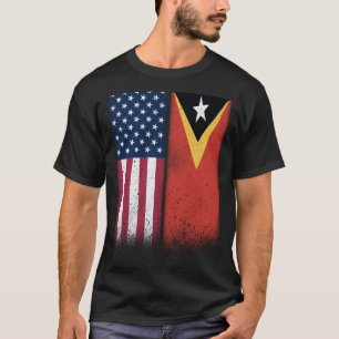 Camiseta Timor Oriental: Banderas timorenses norteamericana