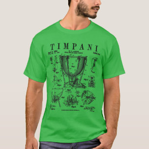 Camiseta Timpani Kettle Drum de patente vintage Drawi