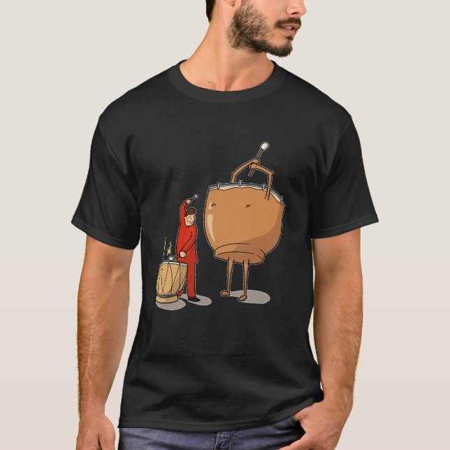 Camiseta Timpany Player Kettle Drummer Música de tambor (Anverso)