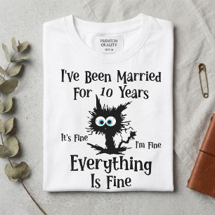 Camiseta Tin Anniversary gifts 10th Wedding T-Shirt
