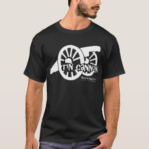 Camiseta Tin Cannon - Logotipo de cañón grande en la part