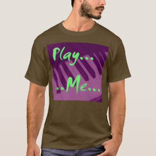 Camiseta Tin de Lavanda de imagen de teclado de piano difus
