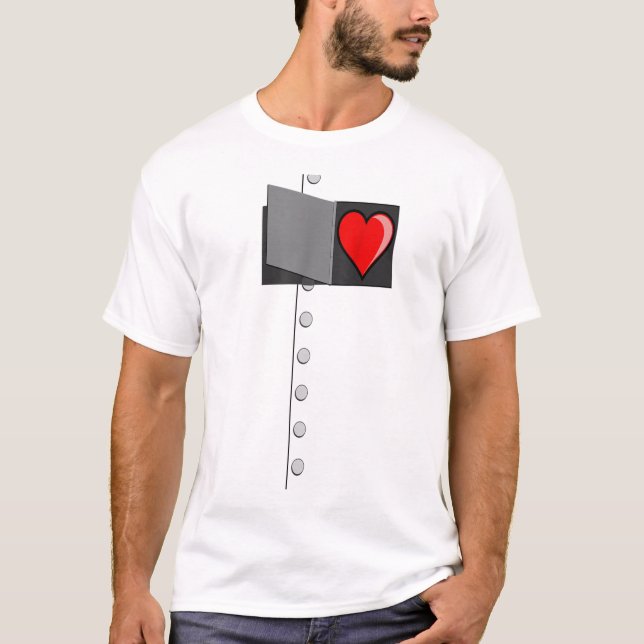 Camiseta Tin Man Heart TShirtOZ Tinman Halloween Costume (Anverso)