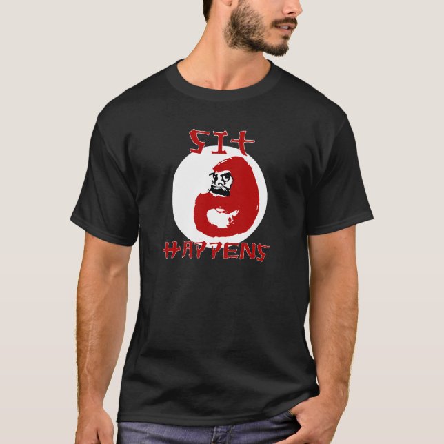 Camiseta Tinta Daruma: Siéntese sucede (Anverso)