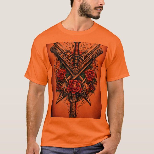 Camiseta Tinta de Armamento: Diseño de tatuajes de armas di (Anverso)