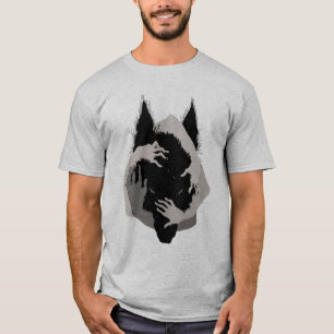 Camiseta Tinta de Fantasía Parlante V05 LOBO NEGRO
