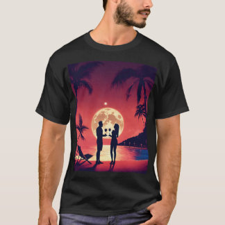 Camiseta Tinta de la isla: Tee de la escena de Jerry Beach