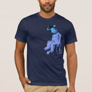 Camiseta tinta de mono emo