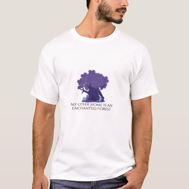 Camiseta Tinta de Whimsigog - Bosques místicos, Luna Mágica (Anverso)