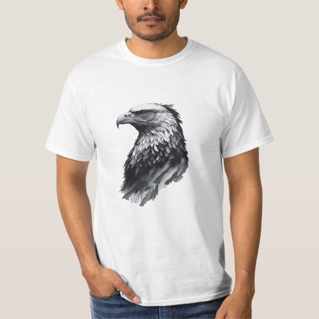 Camiseta Tinta dibujando la cabeza del águila (Anverso)