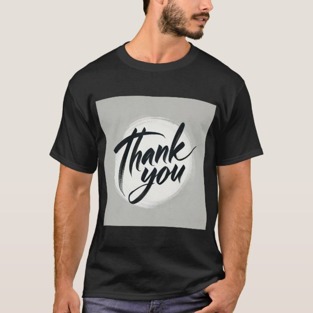 Camiseta Tinta manuscrita Gracias a los hombres (Anverso)