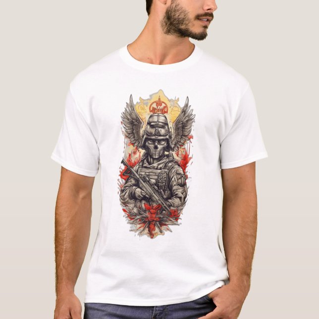 Camiseta Tinta militar ucraniana: Inspiren diseños de camis (Anverso)