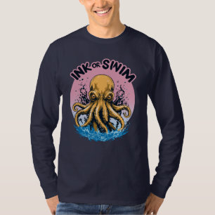 Camiseta Tinta O Nadar   Cita de Octopus Tattoo