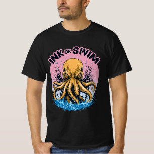 Camiseta Tinta O Nadar Cita de Octopus Tattoo