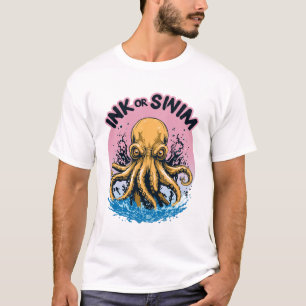 Camiseta Tinta O Nadar Cita de Octopus Tattoo
