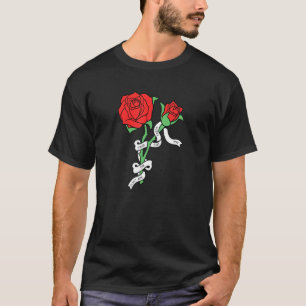 Camiseta Tinta para tatuajes Rosa Rosas Tipo Rosa Oldschool