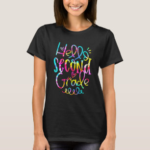 Camiseta Tinte Amarillo Hola Segundo Profesor de 2do Grado 
