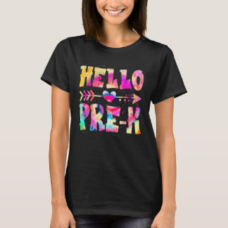 Camiseta Tinte Amarralo Hola Maestra Pre K Primer Día De Es