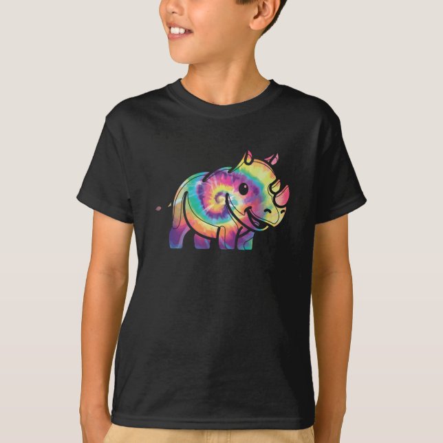 Camiseta Tinte Tie - Rinoceronte (Anverso)