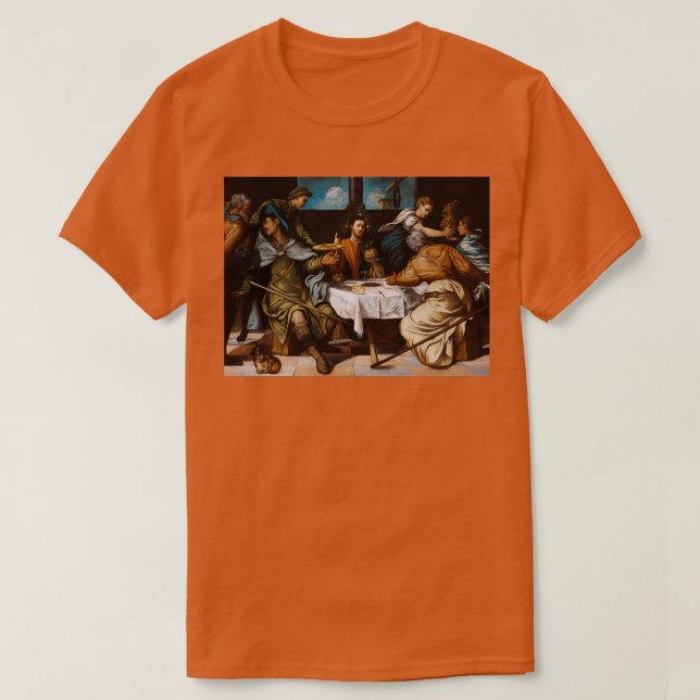 Camiseta Tintoretto Jacopo Robusti cita la cena en Emmaus (Diseño del anverso)