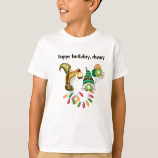 Camiseta  Tiny Elf’s Birthday Joy in Magical Colors