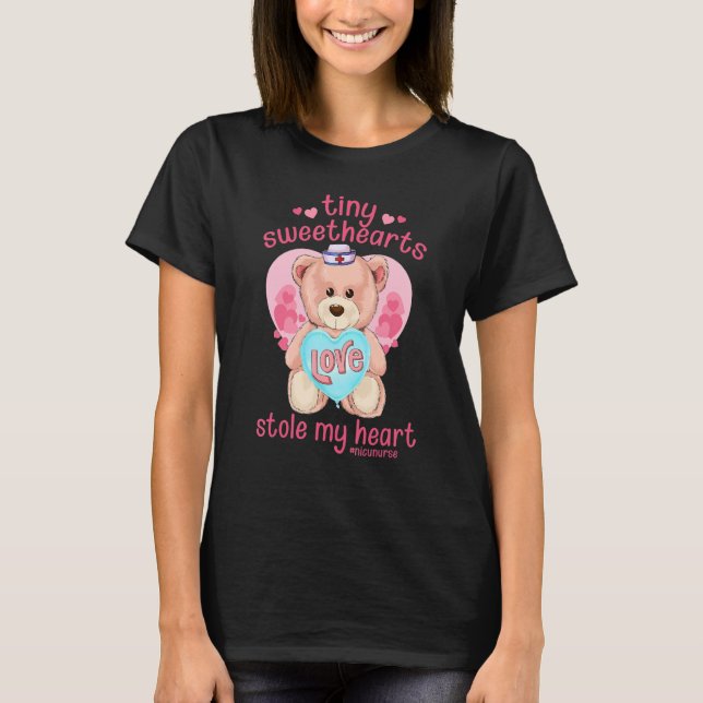 Camiseta Tiny Sweethearts Stole My Heart Valentines Day NIC (Anverso)