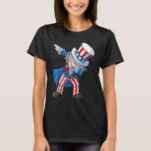 Camiseta Tío Abandonador Sam 4 De Julio Niños Hombres Dab D