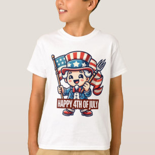 Camiseta "Tío alegre Sam: Feliz 4 de julio"