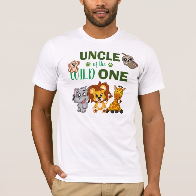 Camiseta Tío animal salvaje salvaje de una jungla de Safari (Anverso)