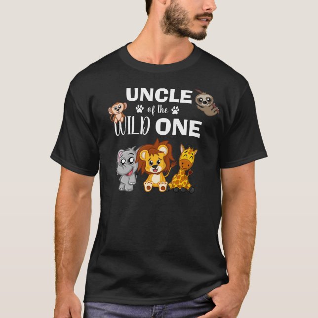 Camiseta Tío animal salvaje salvaje de una jungla de Safari (Anverso)
