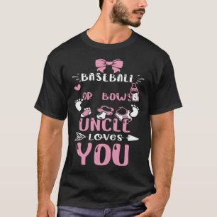 Camiseta Tío Béisbol O Bows Tío Te Ama Niña