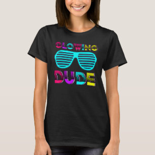 Camiseta Tío brillante fiesta años 80 vintage retro colorid