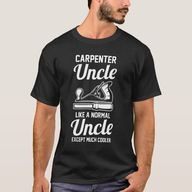 Camiseta Tío carpintero hombre carpintería madera aserrada  (Anverso)