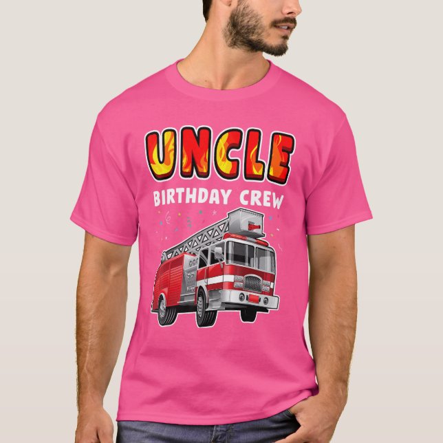 Camiseta Tío Cristóbal de Cumpleaños Fiesta Camión de Fuego (Anverso)