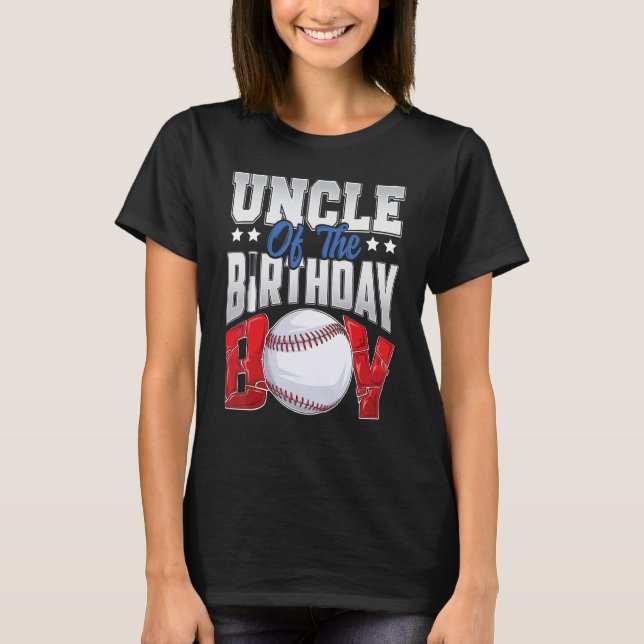 Camiseta Tío cumpleaños de béisbol Boy Family Baller por dí (Anverso)