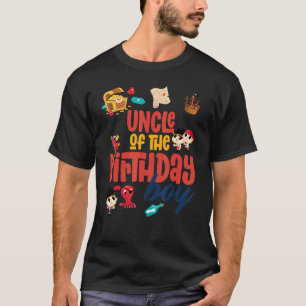 Camiseta Tío Cumpleaños Niño Pirata Tema De Fiesta De Cumpl