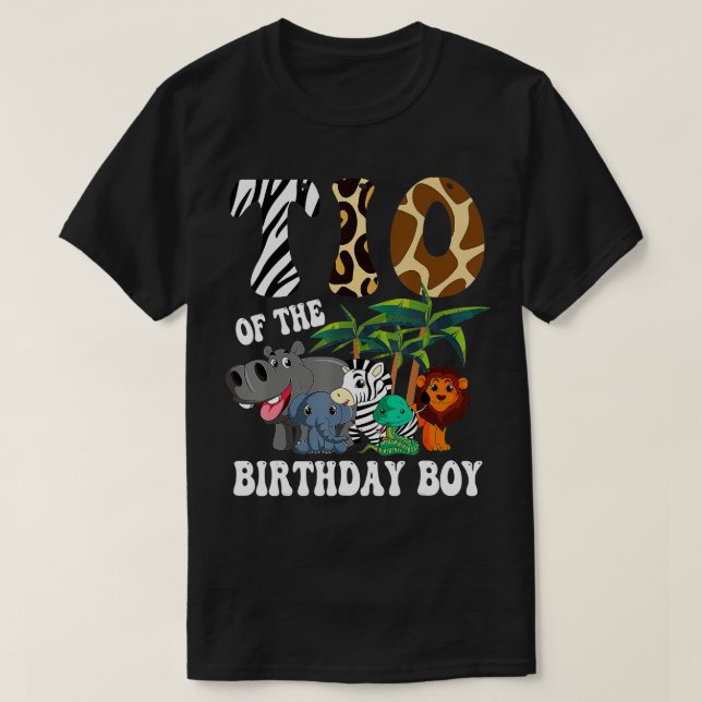Camiseta Tio de la celebración del Safari Bday (Diseño del anverso)
