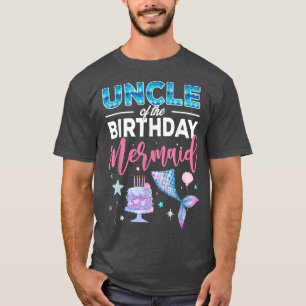 Camiseta Tío De La Chica De Cumpleaños Reina De La Sirenita