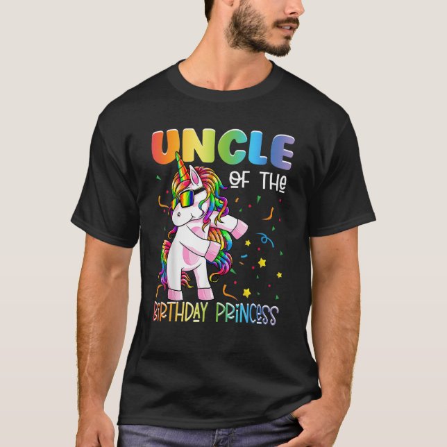 Camiseta Tío de la Chica de la Princesa de Cumpleaños Unive (Anverso)