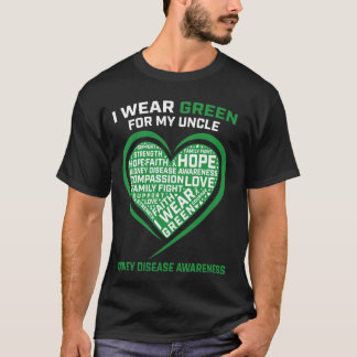 Camiseta Tío de la cinta verde de la conciencia del corazón