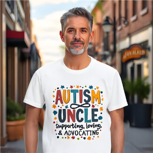 Camiseta Tío de la Conciencia del Autismo: Apoyo, amor